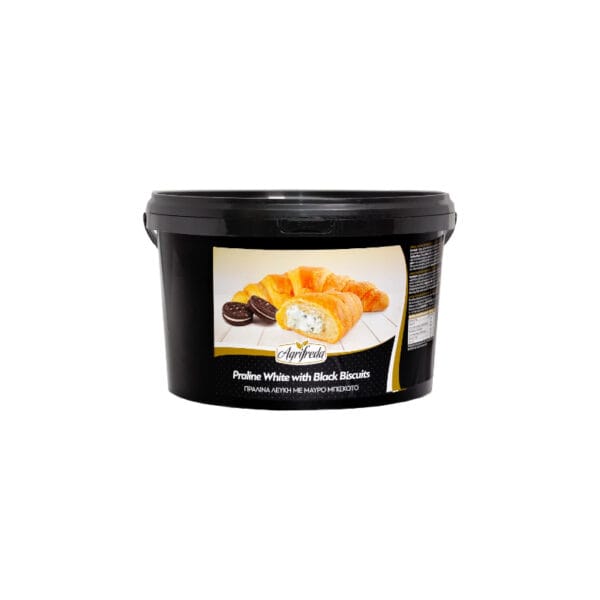 Πραλίνα λευκή με μαύρο μπισκότο 6 κιλά Agrifreda