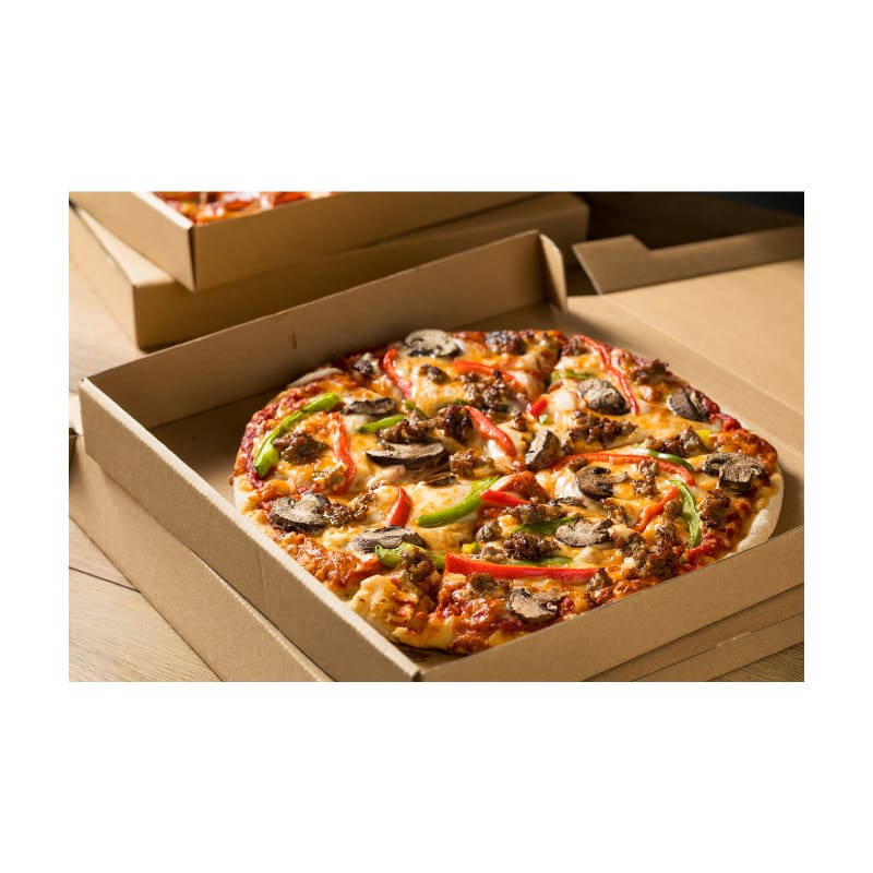 Κουτί πίτσας κραφτ 33x33x4cm 100 τεμάχια - Image 2