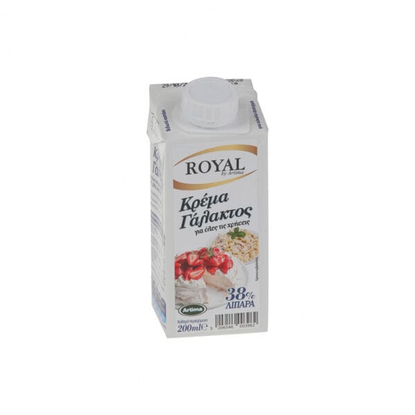 Κρέμα γάλακτος 38% λιπαρά 200ml. Royal