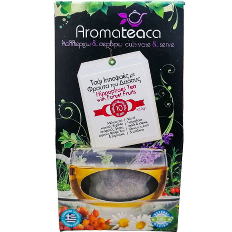 Τσάι ιπποφαές με φρούτα του δάσους 10 τεμάχια Aromateaca