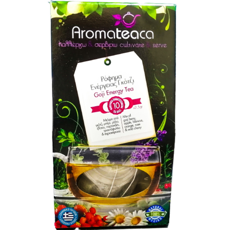 Τσάι ρόφημα ενέργειας γκότζι 10 τεμάχια Aromateaca
