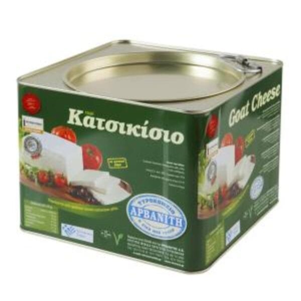 Τυρί κατσικίσιο 1/2 δοχείο Αρβανίτης 6 κιλά