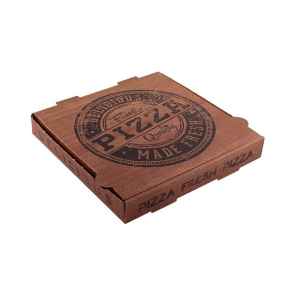 Κουτί πίτσας κραφτ 22x22x4cm 100 τεμάχια